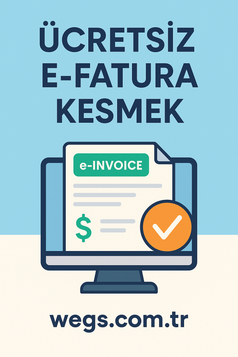 Ücretsiz e-Fatura Kesmek Artık Çok Kolay! | Wegs.com.tr